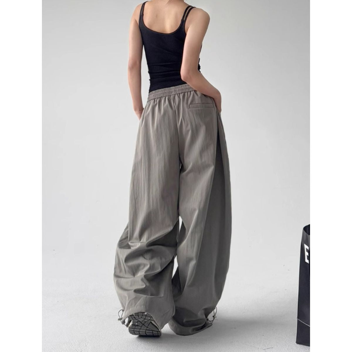 Pants/ロゴ刺繍ワイドパンツ ST/No.22262