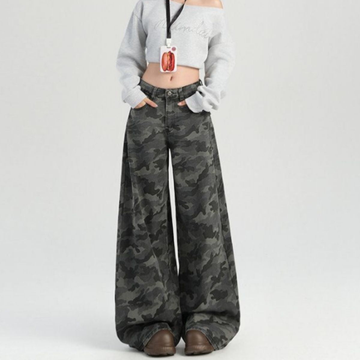 Pants/迷彩総柄ワイドパンツ ST/No.22263