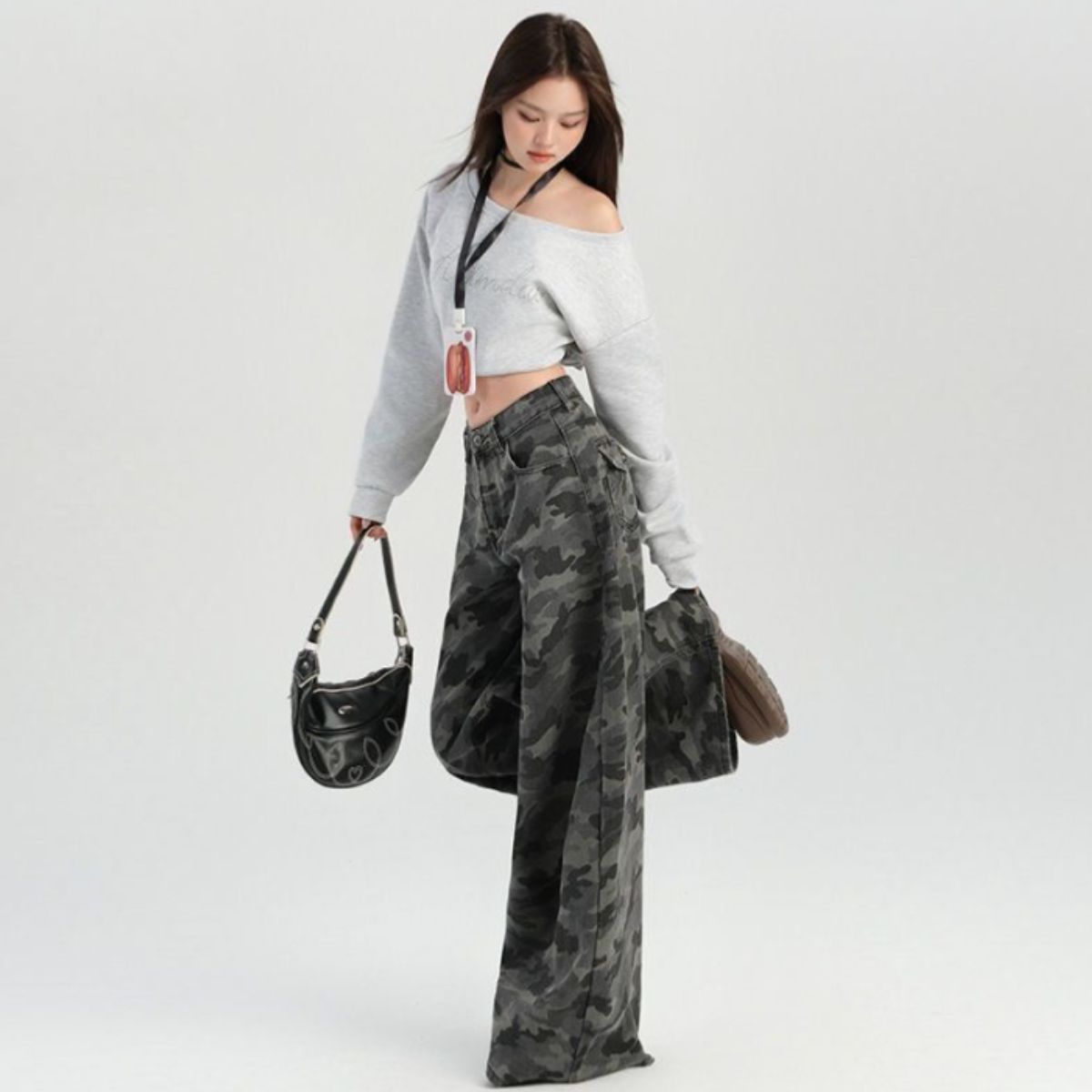 Pants/迷彩総柄ワイドパンツ ST/No.22263