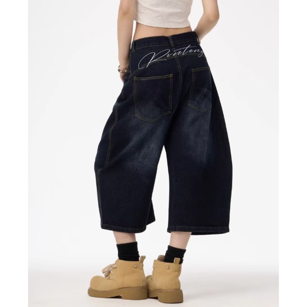 Pants/バッグロゴクロップドデニムパンツ ST/No.22267