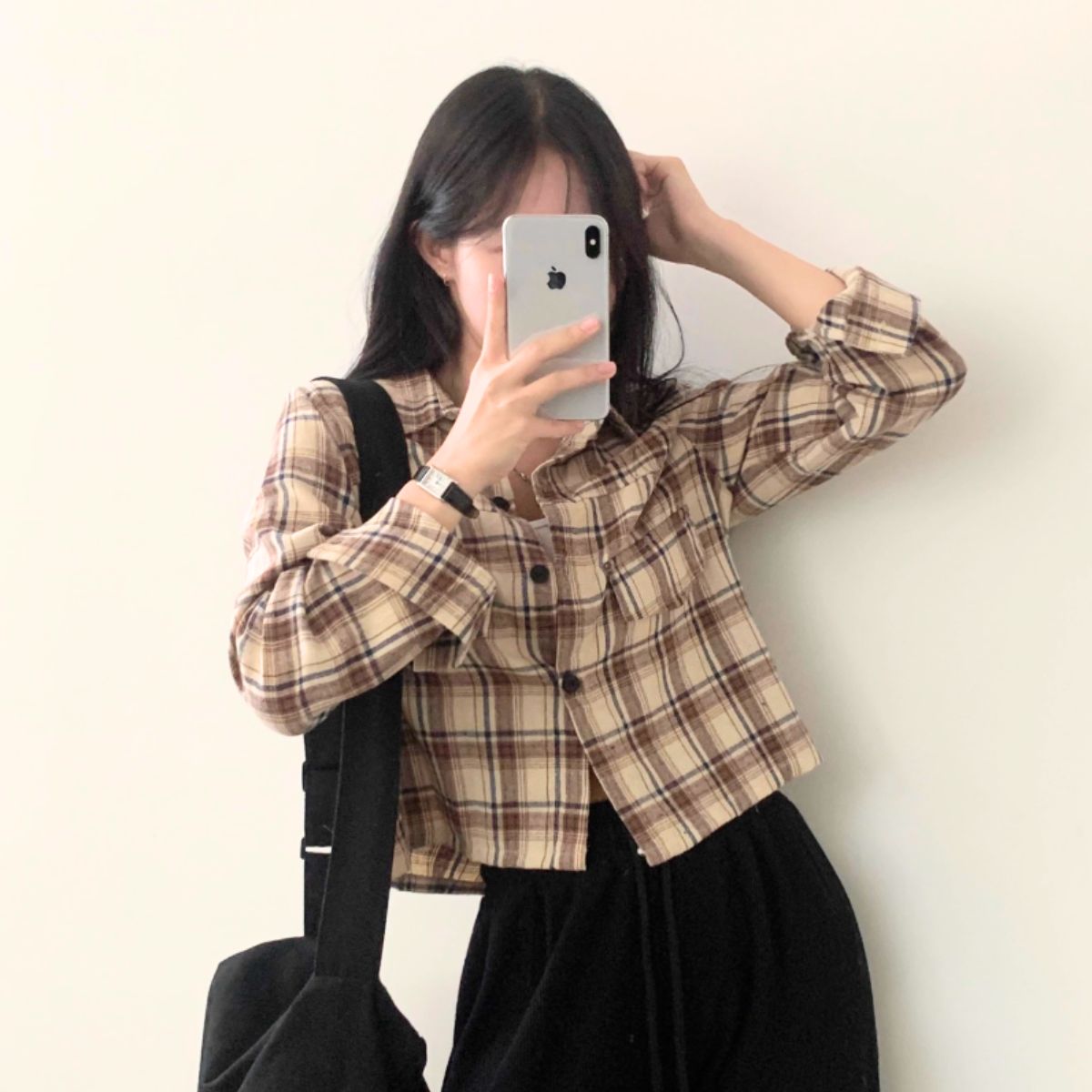 Shirts/クロップドチェックシャツ ST/No.22270