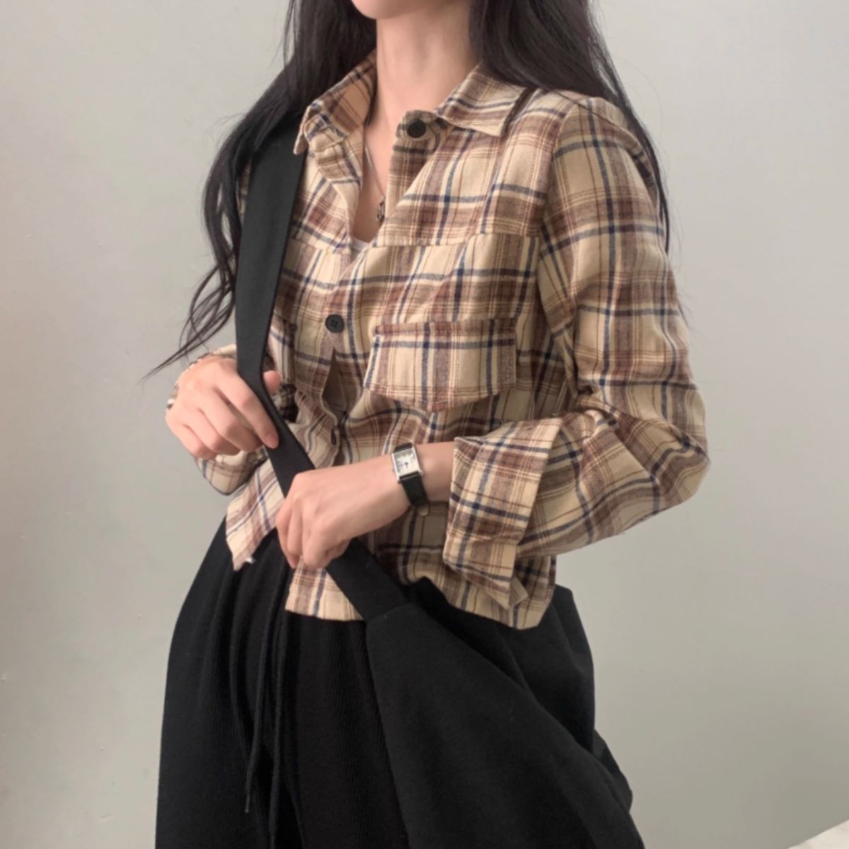 Shirts/クロップドチェックシャツ ST/No.22270