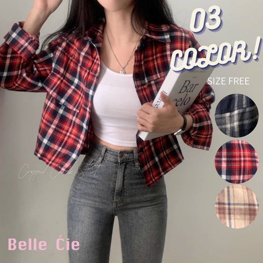 Shirts/クロップドチェックシャツ ST/No.22270