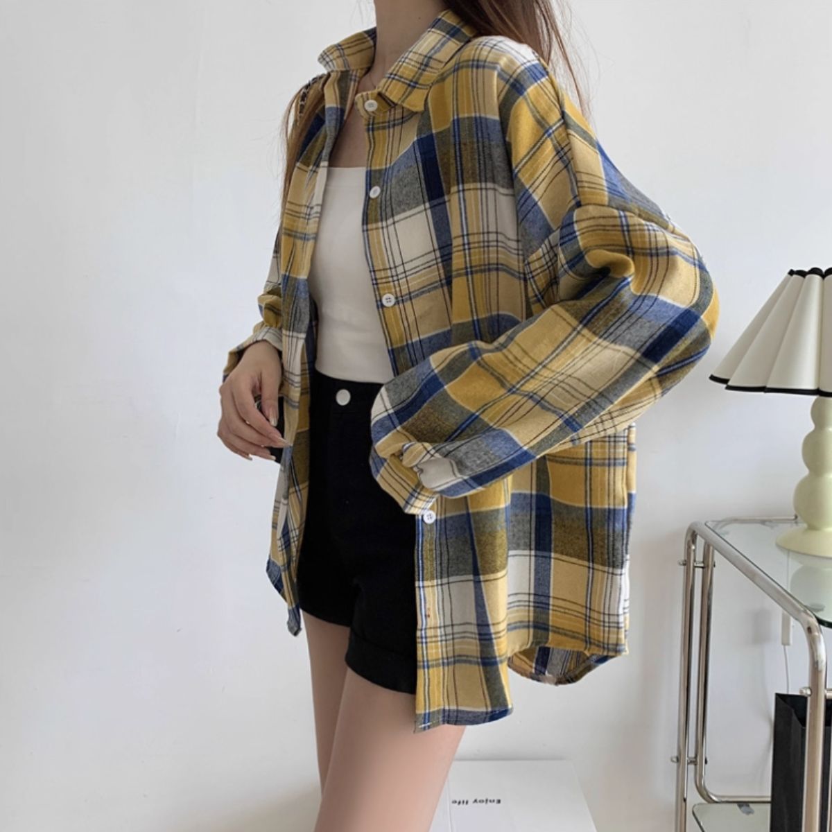 Shirts/ニュアンスカラーチェックシャツ ST/No.22272