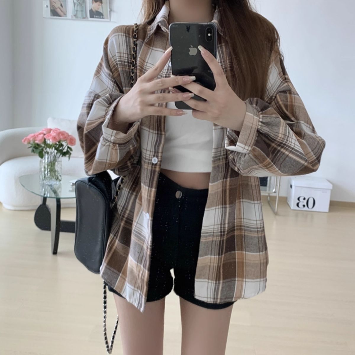Shirts/ニュアンスカラーチェックシャツ ST/No.22272