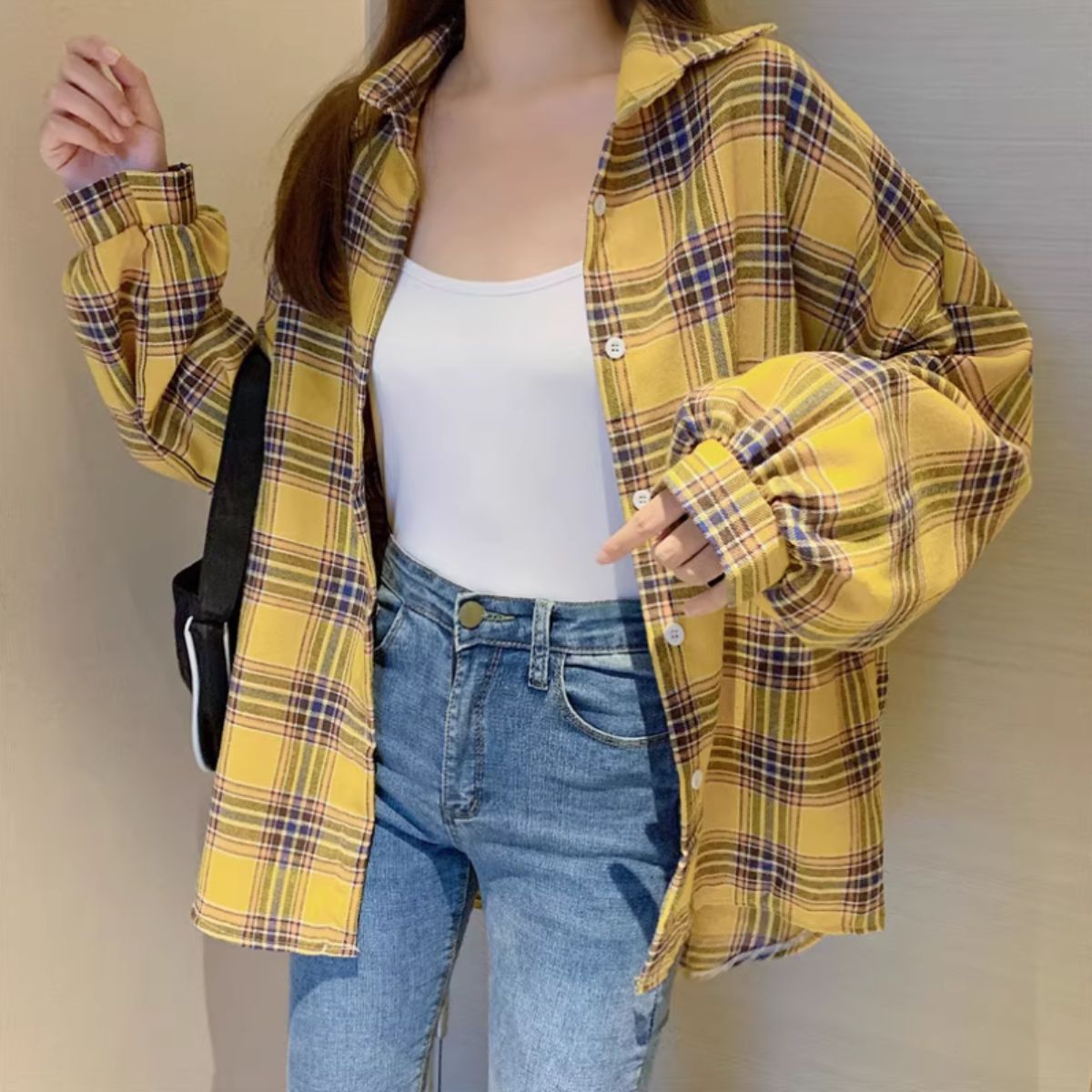 Shirts/ニュアンスカラーチェックシャツ ST/No.22272
