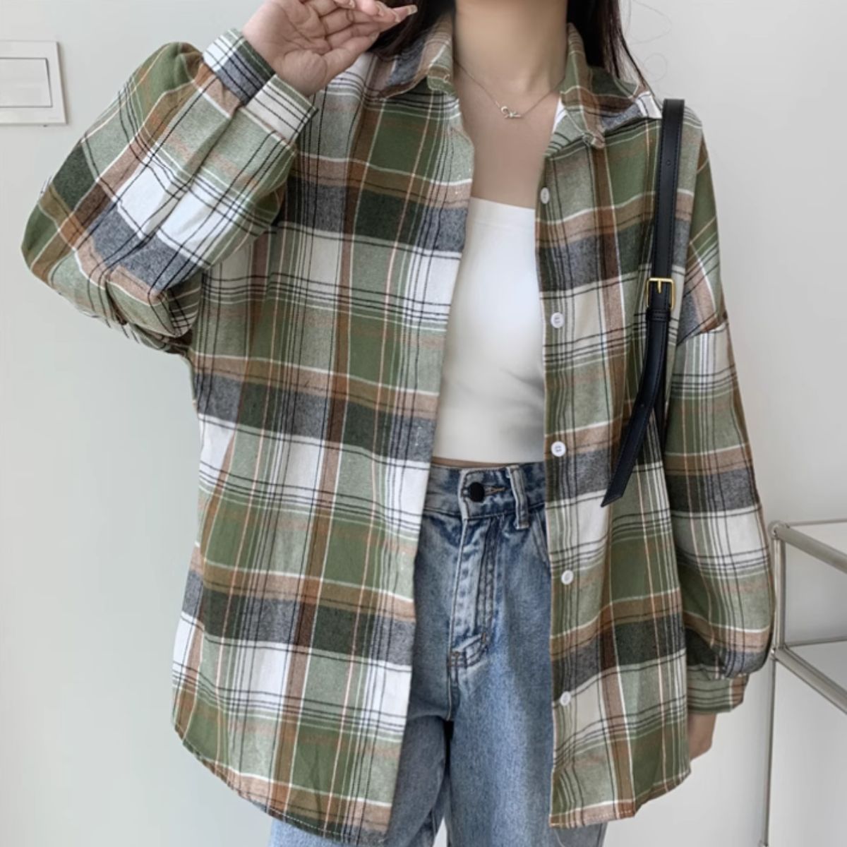 Shirts/ニュアンスカラーチェックシャツ ST/No.22272