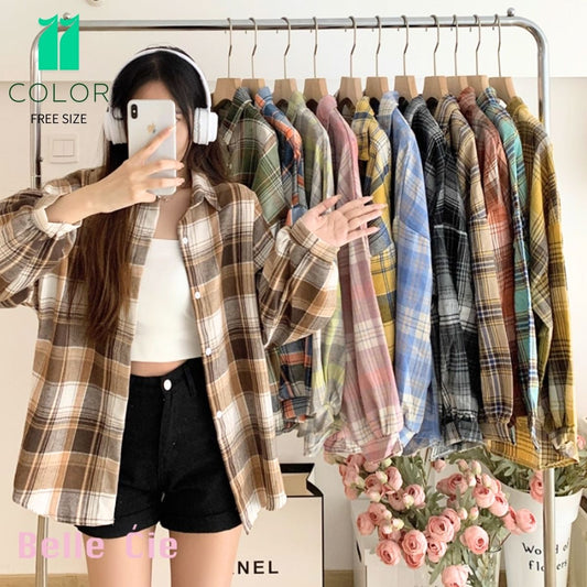 Shirts/ニュアンスカラーチェックシャツ ST/No.22272