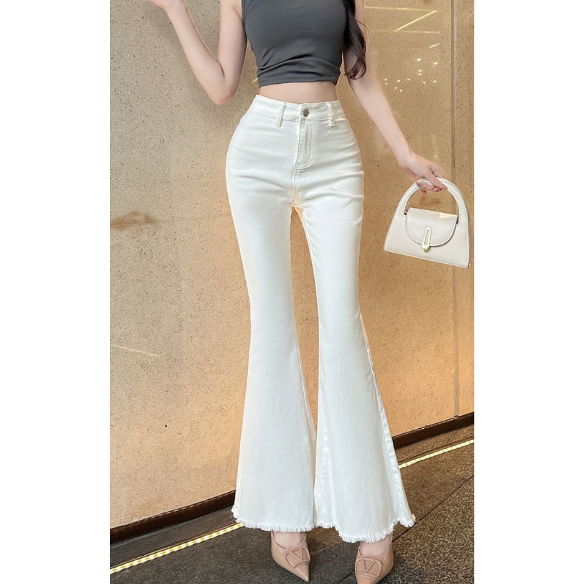 Pants/バックリボンフレアデニム ST/No.22293