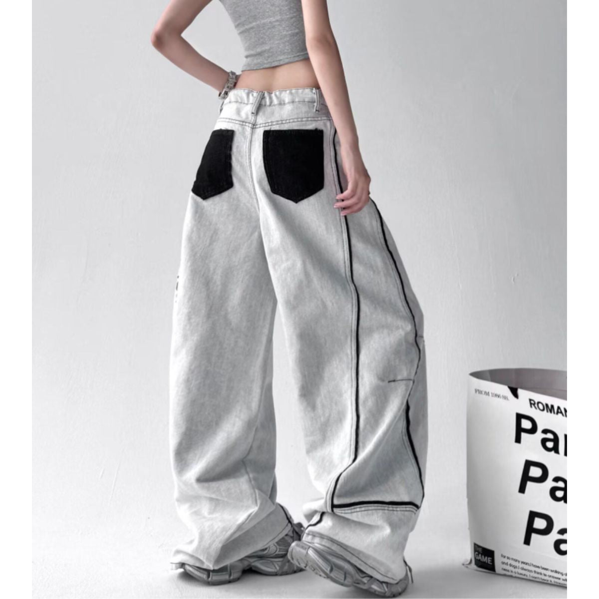 Pants/裏配色バイカラーデニムパンツ ST/No.22301