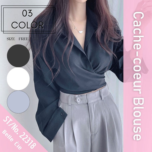 Blouse/バックリボンカシュクールブラウス ST/No.22318