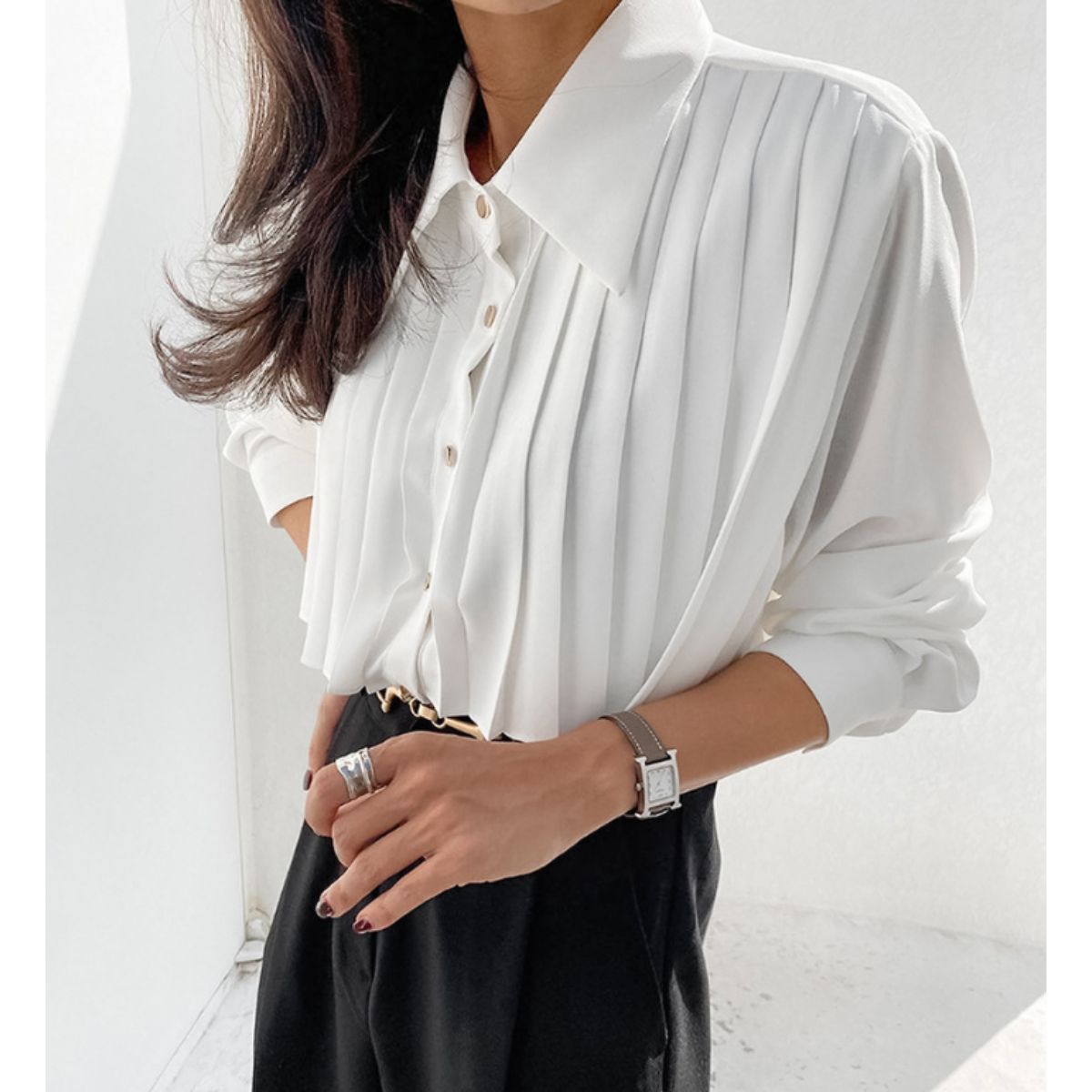 Shirts/プリーツデザインシャツ ST/No.22320