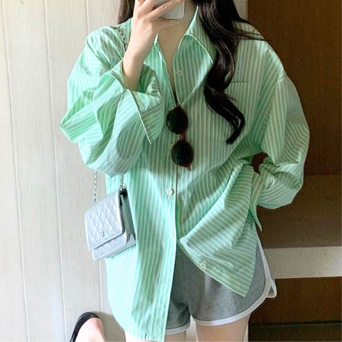 Shirts/ストライプオーバーサイズシャツ ST/No.22322