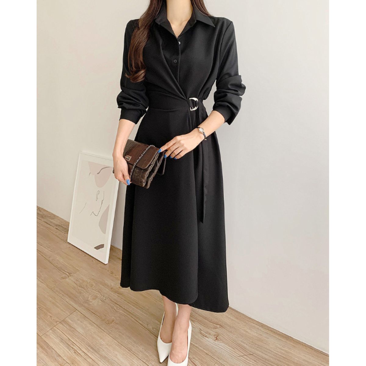 Dress/ウエストマークAラインワンピース ST/No.22339