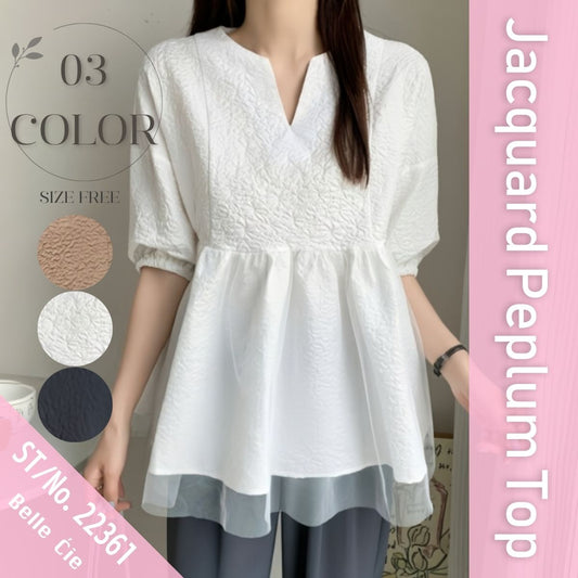 Blouse/シアーペプラムチュニック ST/No.22361