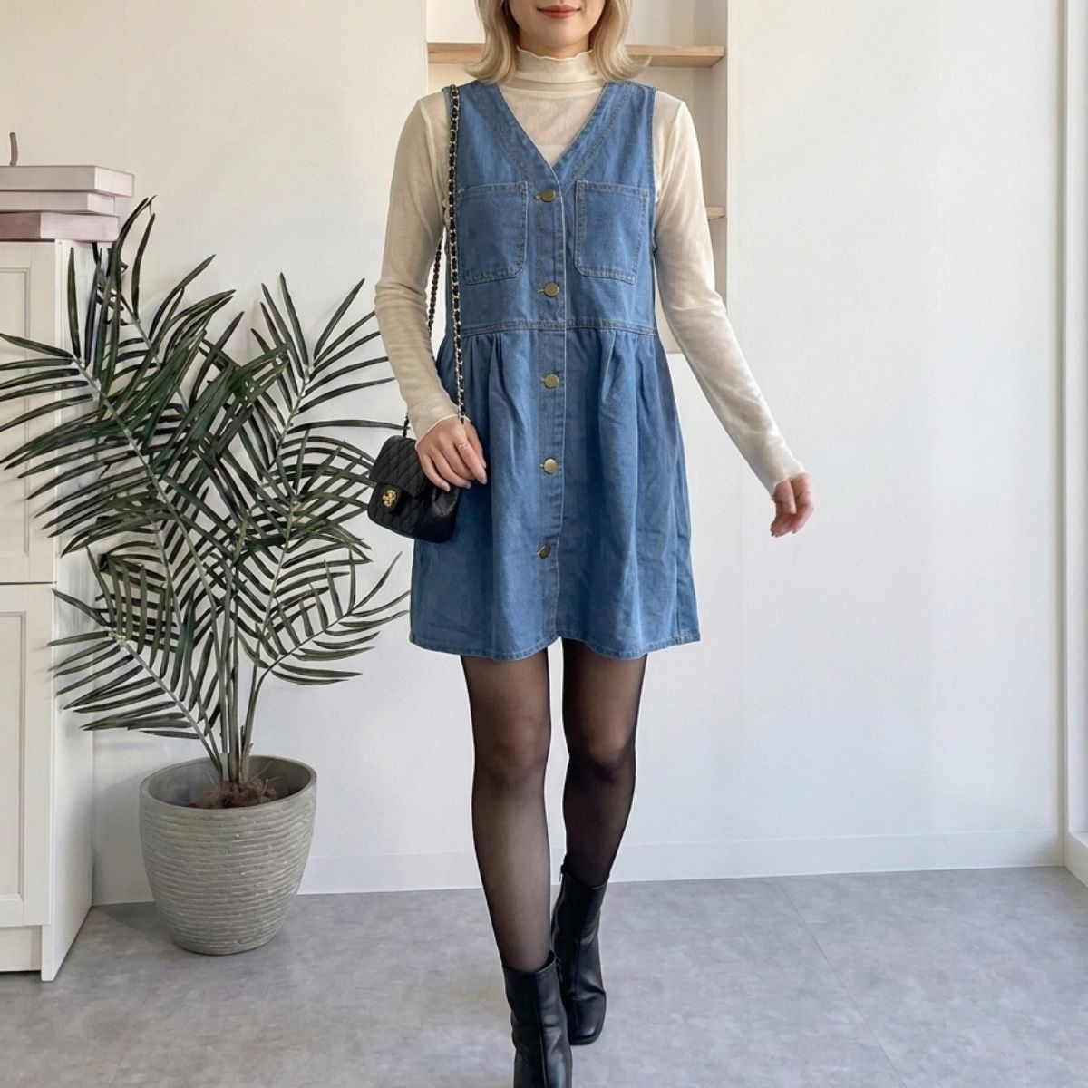 Dress/ミニデニムジャンスカ ST/No.22391