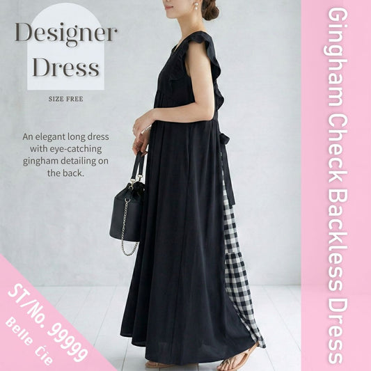 Dress/ギンガムバックシャンワンピース ST/No.22393