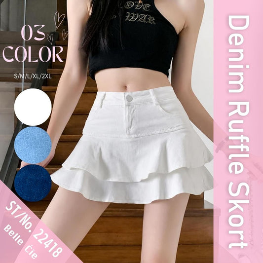 Skirt/ティアードデニムスカパン ST/No.22418