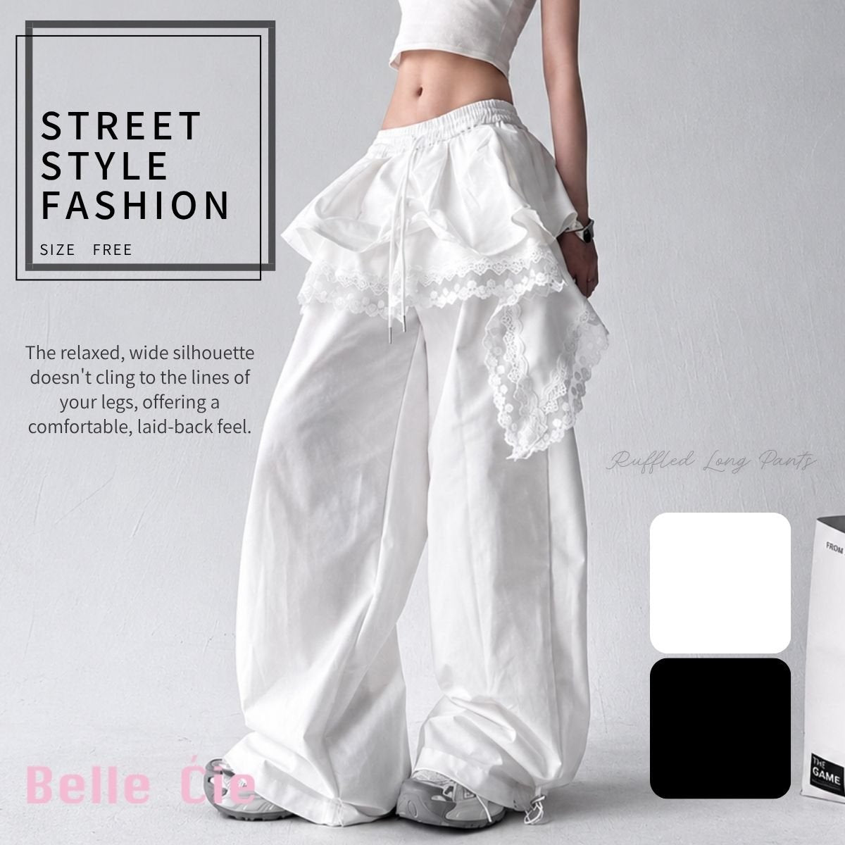 Pants/レースフリルワイドパンツ ST/No.22457 – Belle Ćie