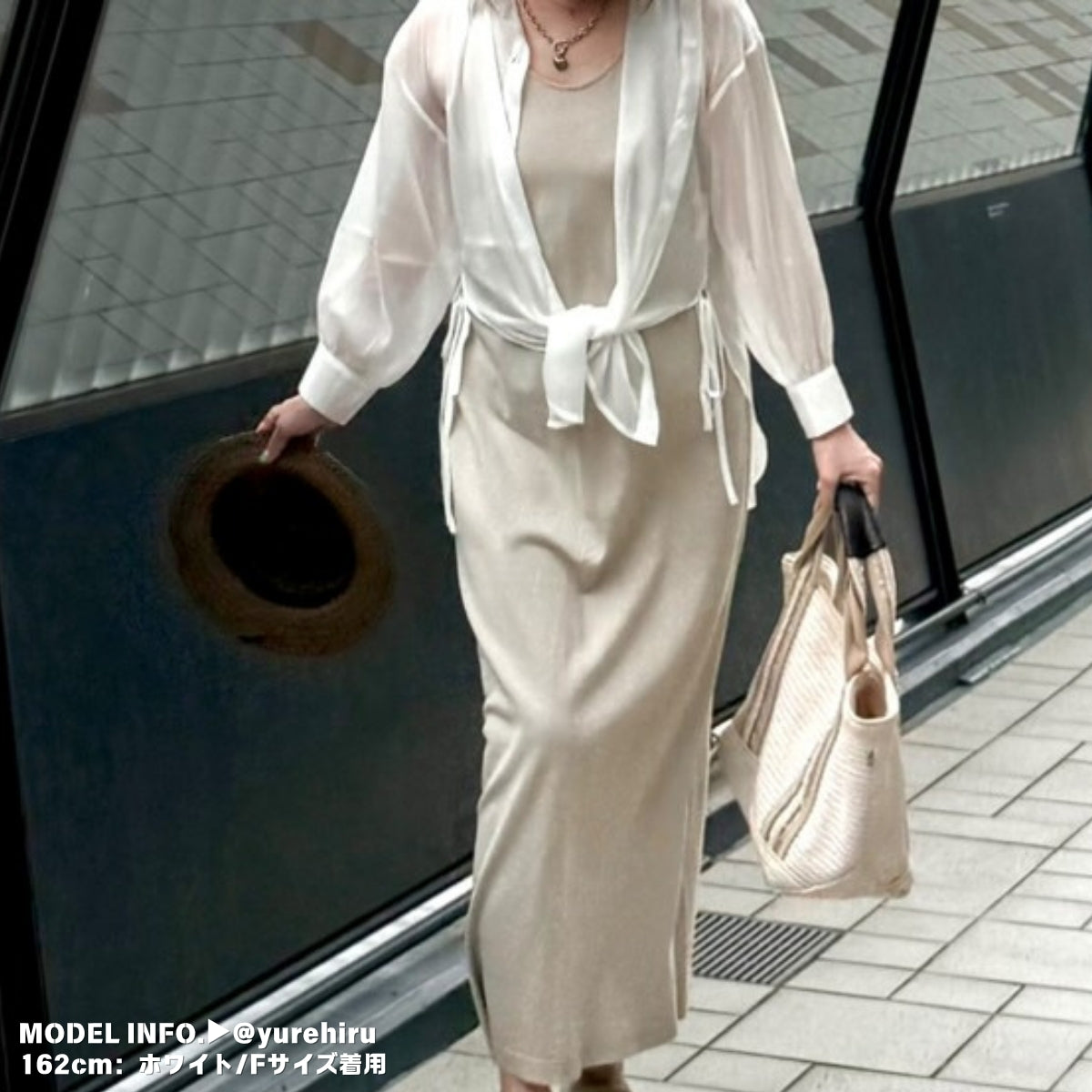 Tops/ シアーシャツ 脇リボン ST/No.27261