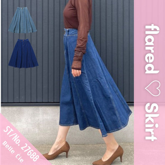 Skirt/デニムフレアスカート ST/No.27688