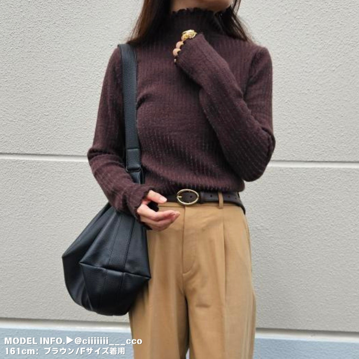Knit/裏起毛ハイネックニットトップス ST/No.27783