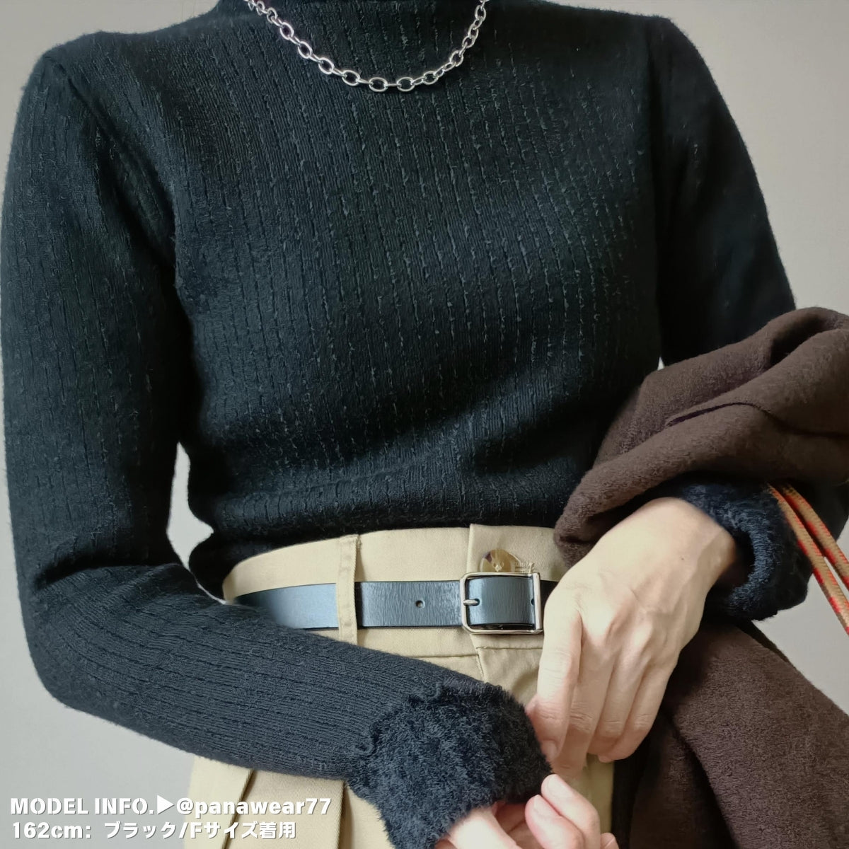 Knit/裏起毛ハイネックニットトップス ST/No.27783