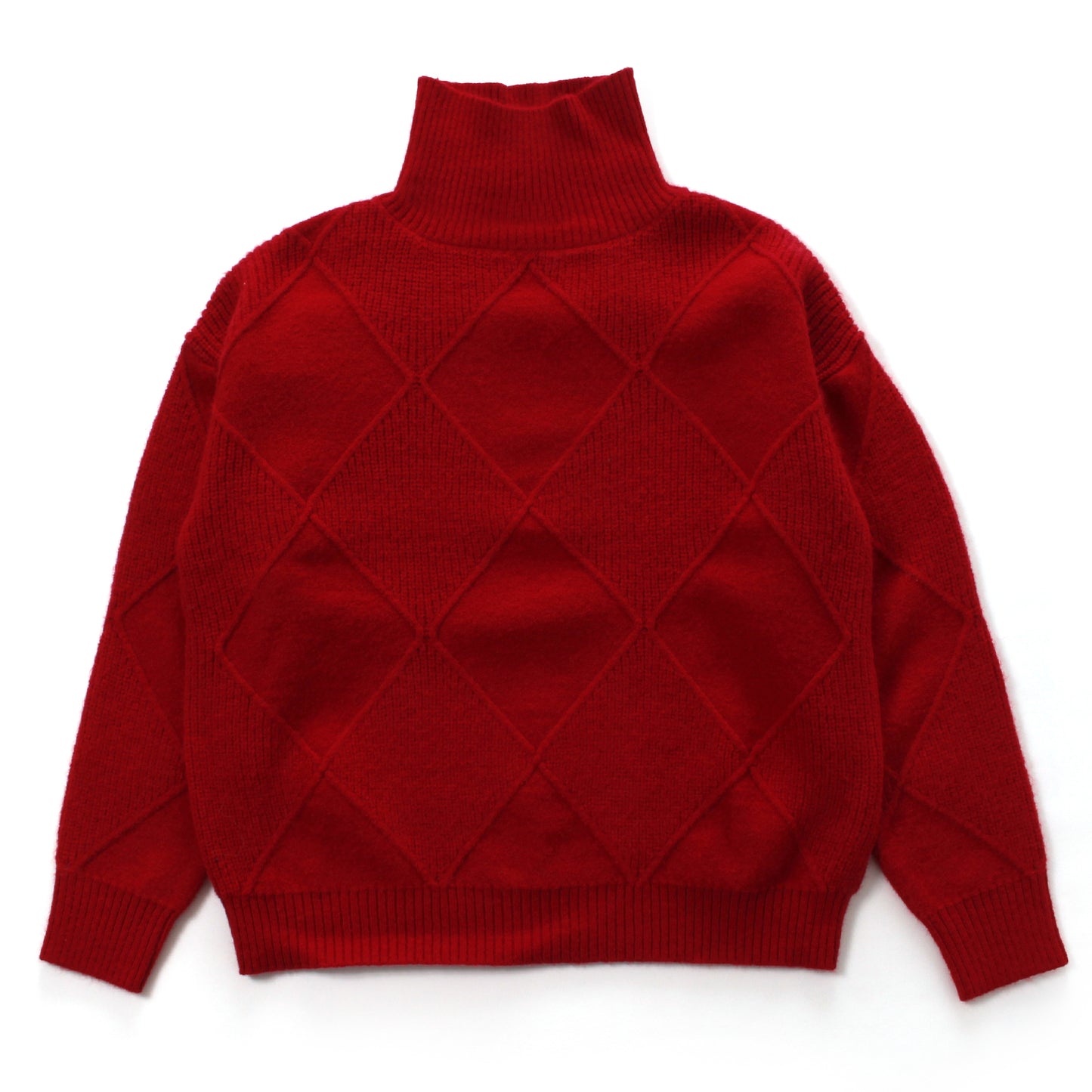 Knit/ダイヤ柄ハイネックニットトップス ST/No.27789