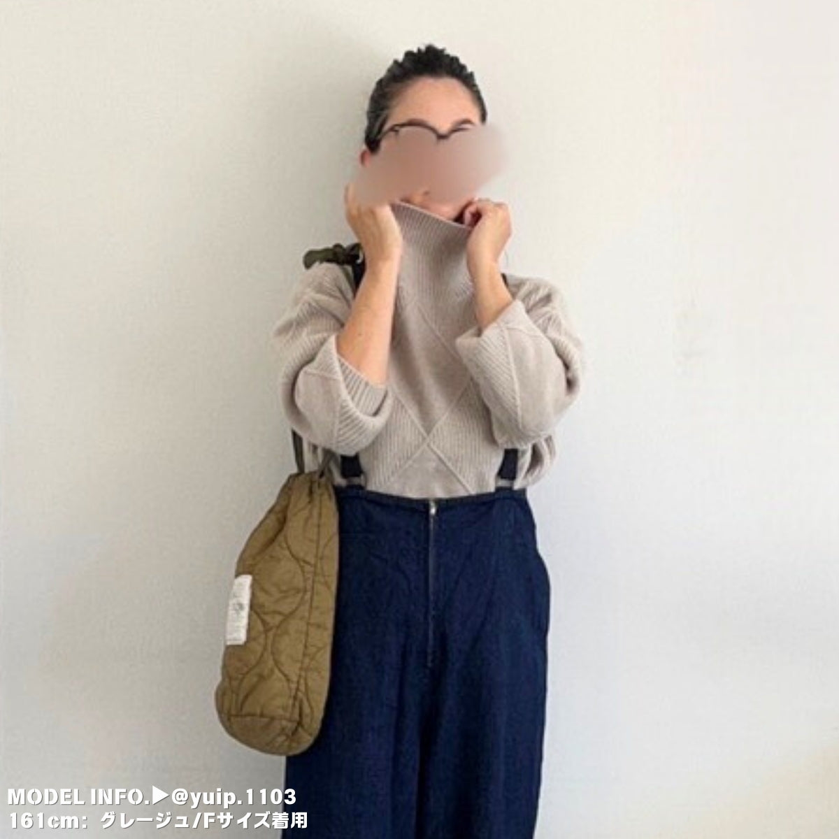 Knit/ダイヤ柄ハイネックニットトップス ST/No.27789