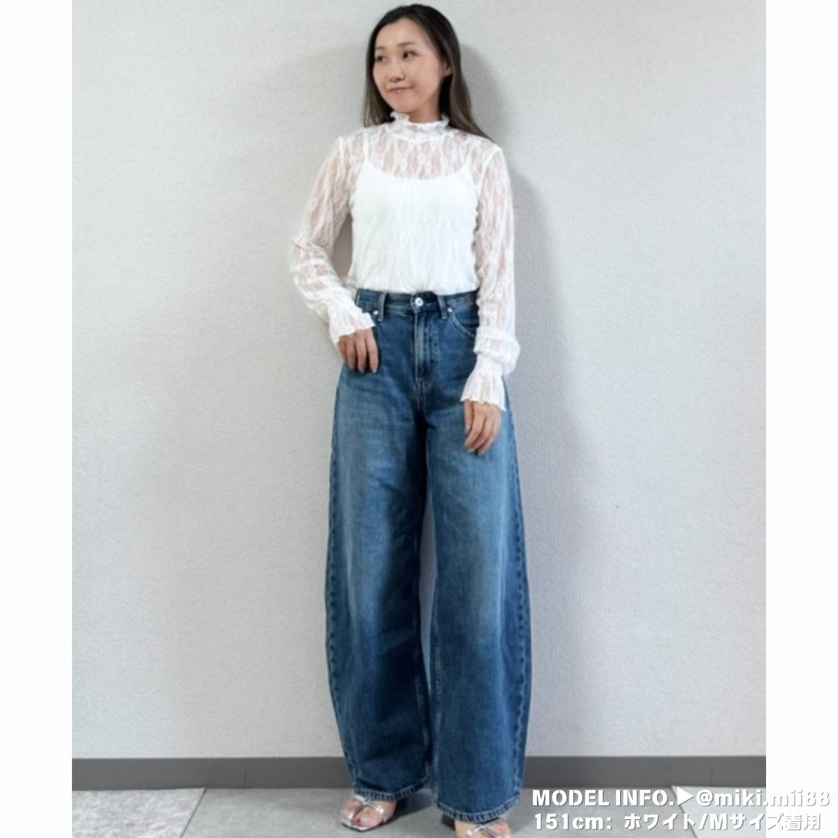 Blouse/ハイネックシアー小花長袖トップス ST/No.27828