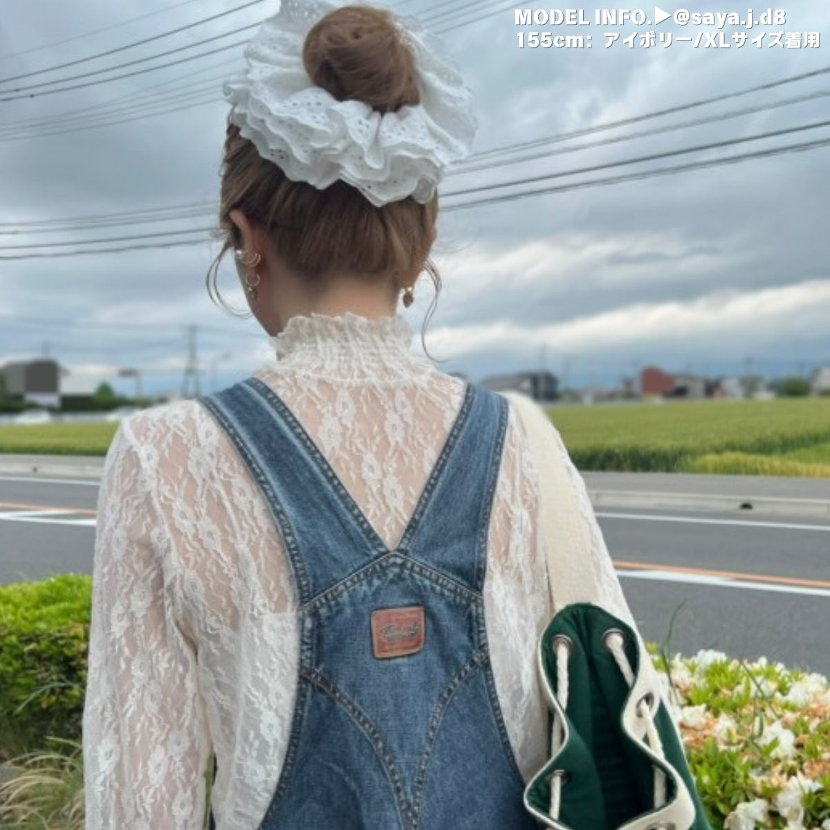Blouse/ハイネックシアー小花長袖トップス ST/No.27828