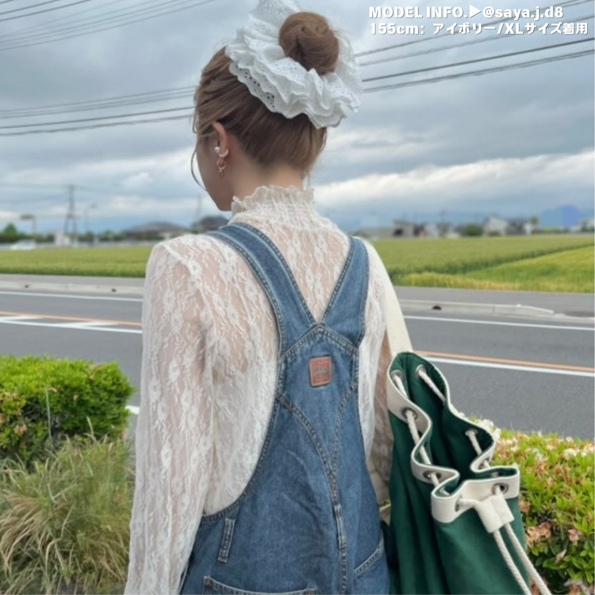 Blouse/ハイネックシアー小花長袖トップス ST/No.27828