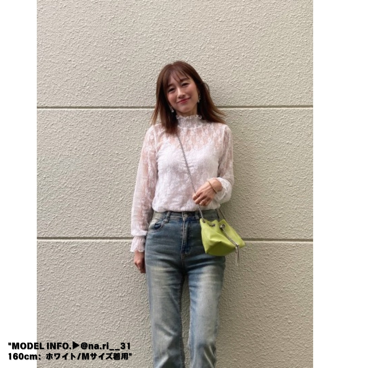 Blouse/ハイネックシアー小花長袖トップス ST/No.27828