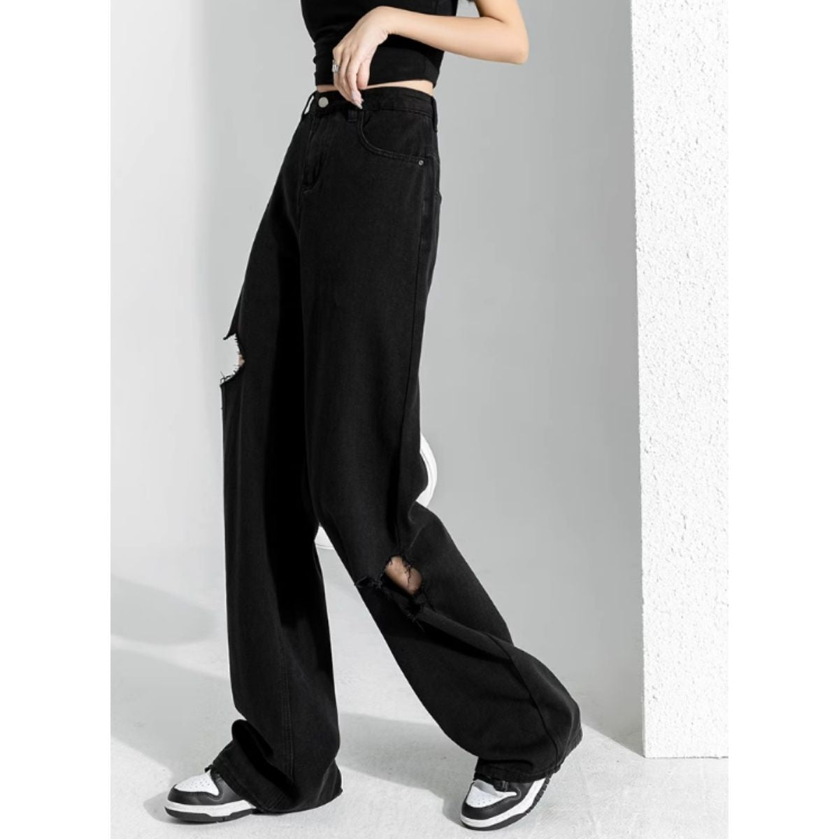 Pants/サイドカットダメージワイドパンツ ST/No.27903