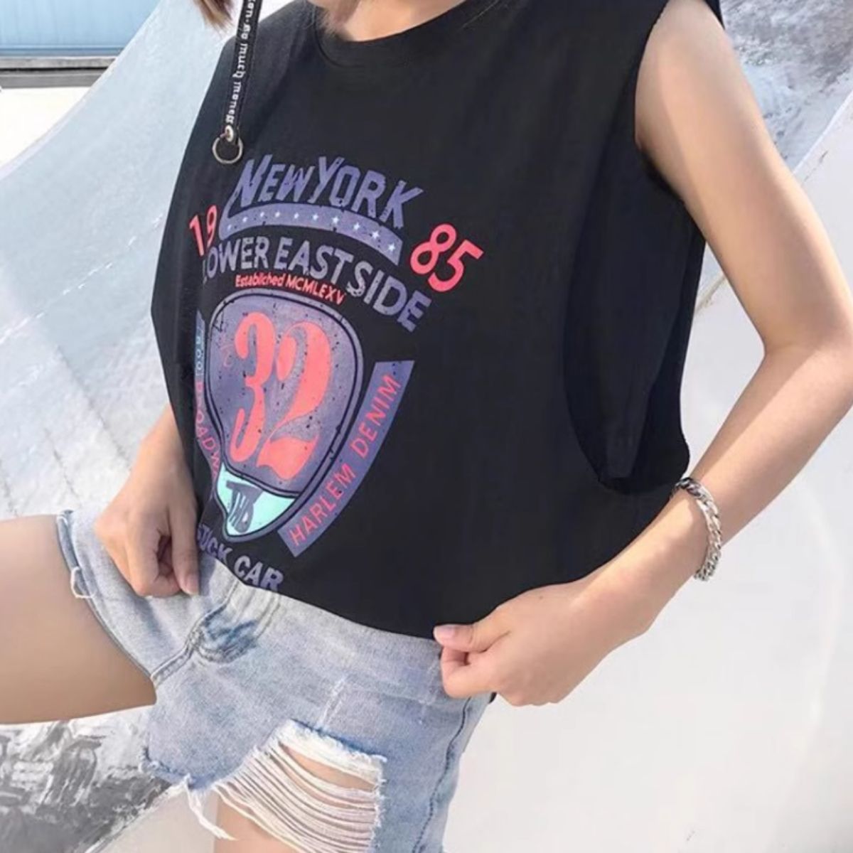 T-Shirts/ナンバーPtノースリーブTシャツ ST/No.27904
