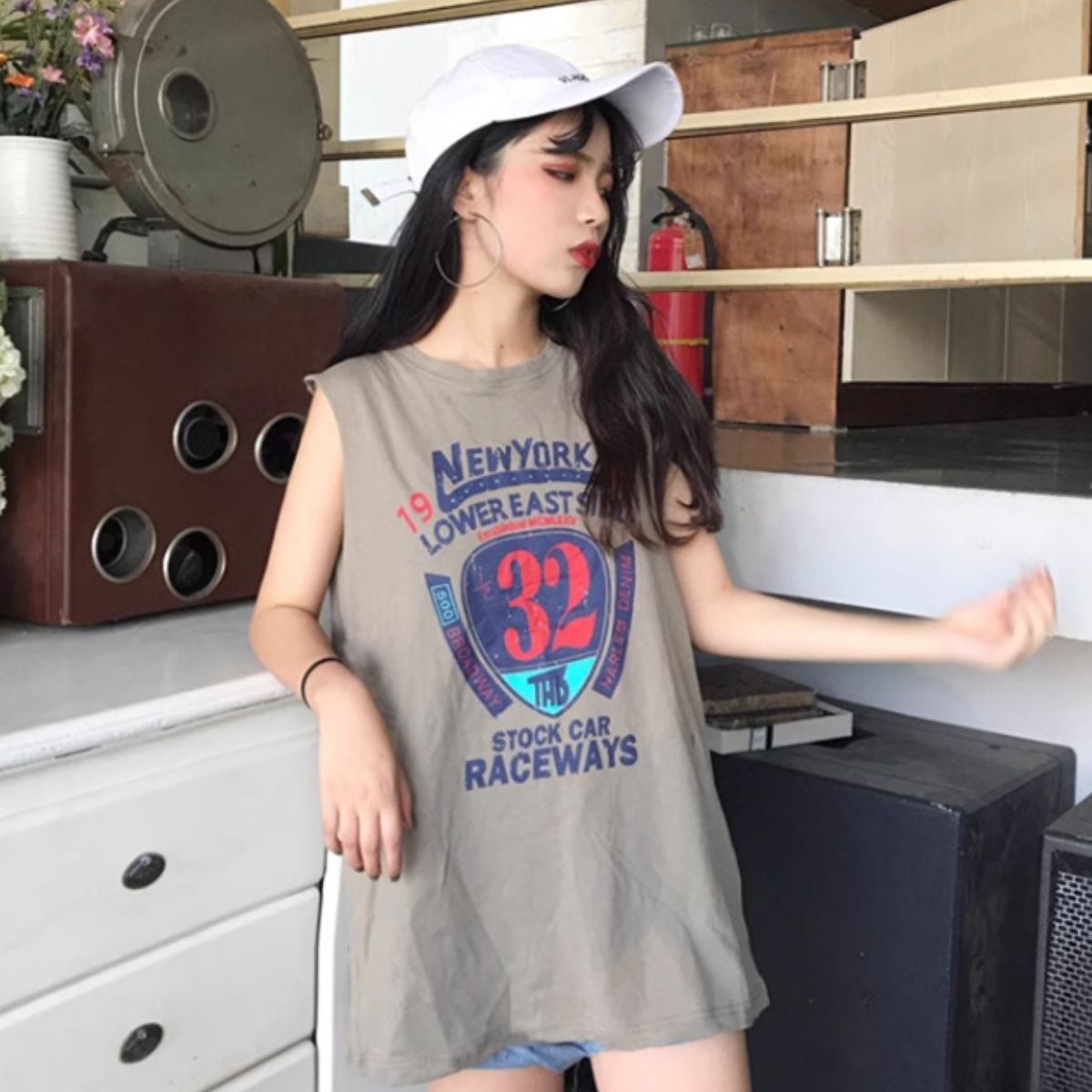 T-Shirts/ナンバーPtノースリーブTシャツ ST/No.27904