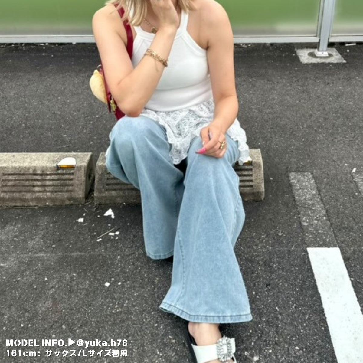 Pants/ワイドフレアデニムロングパンツ ST/No.27939