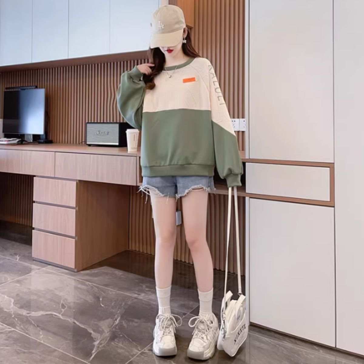 Tops/バイカラーロゴライントレーナー ST/No.27960