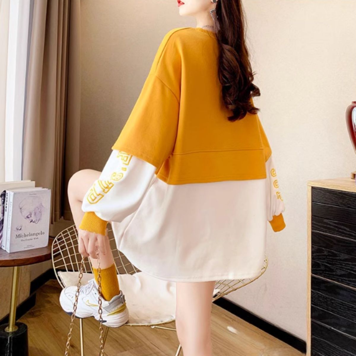 Tops/バイカラーワンポイントトレーナー ST/No.27966