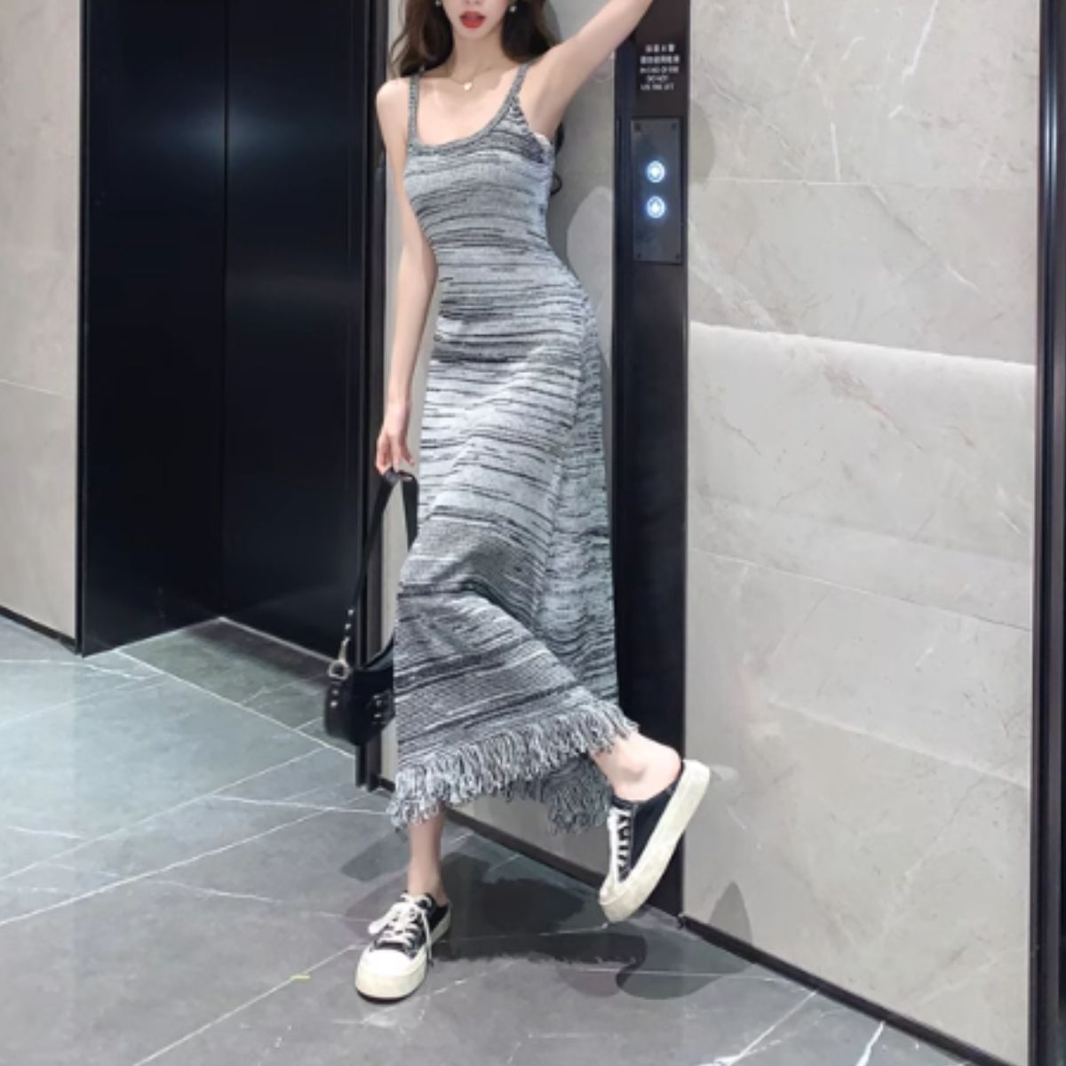 Dress/グラデニットロングワンピース ST/No.27978