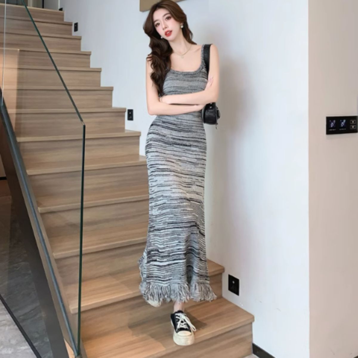 Dress/グラデニットロングワンピース ST/No.27978