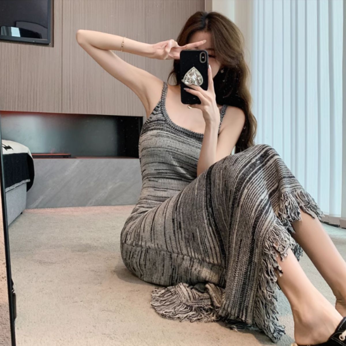 Dress/グラデニットロングワンピース ST/No.27978