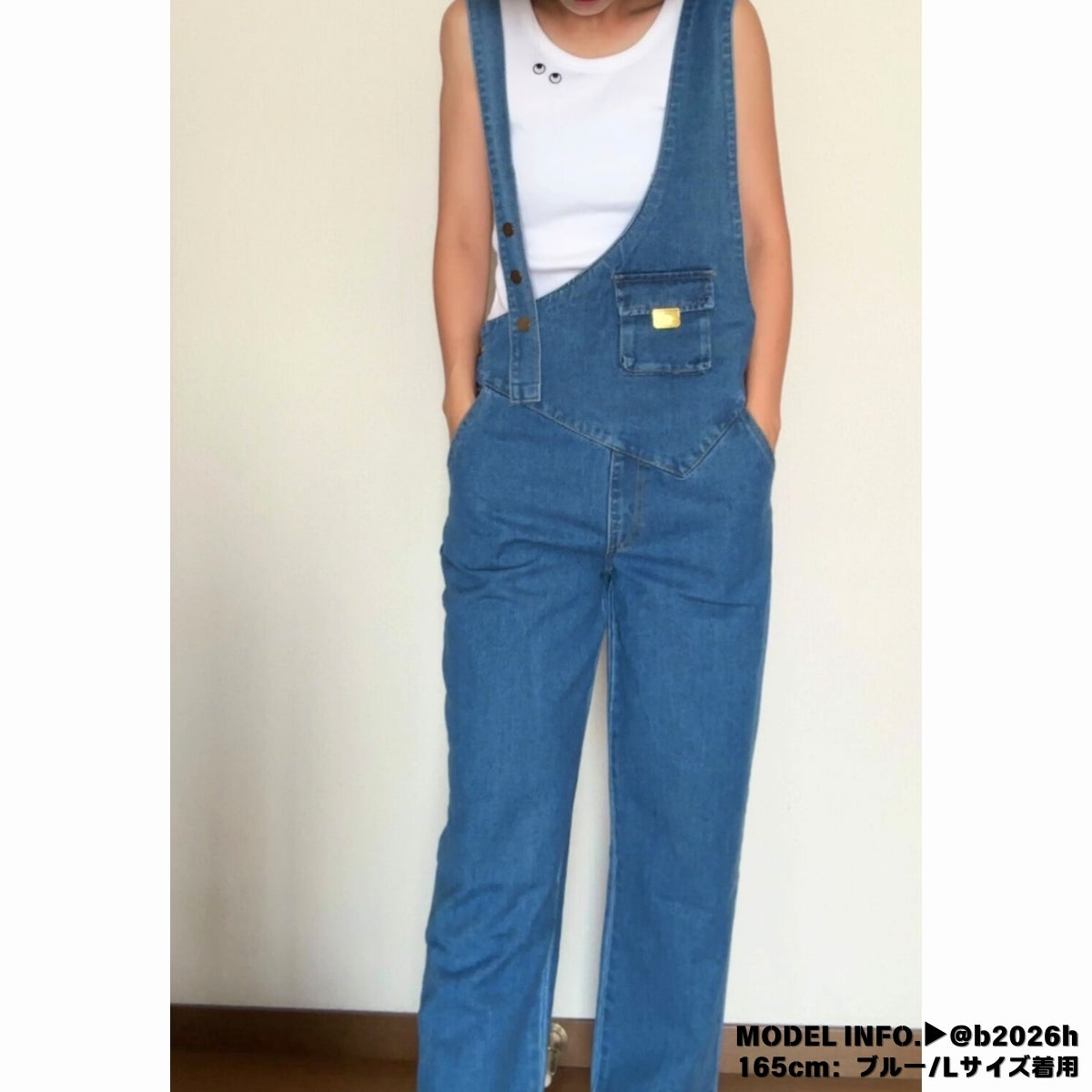 Overalls/アシメショルダーデニムサロペット ST/No.27999