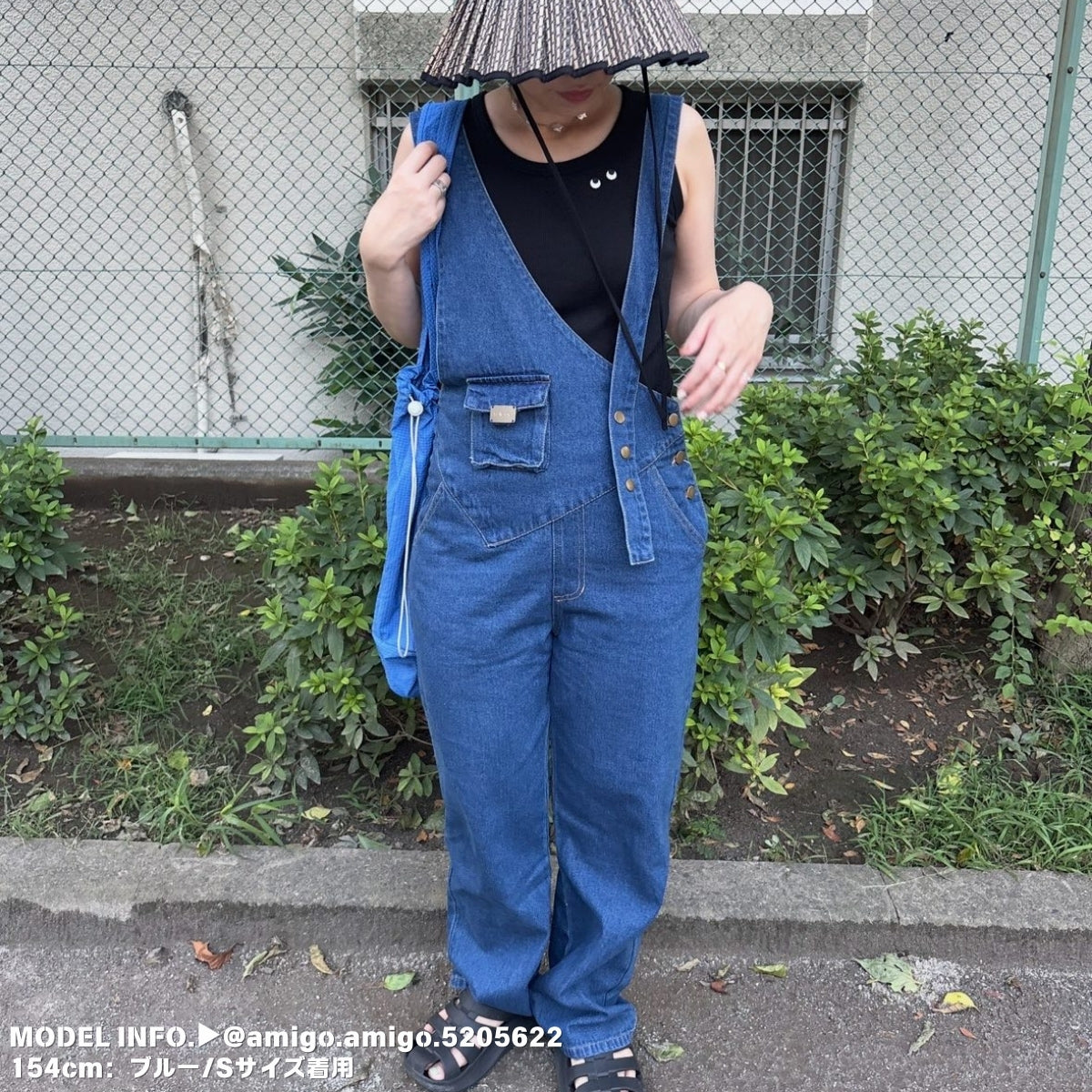 Overalls/アシメショルダーデニムサロペット ST/No.27999