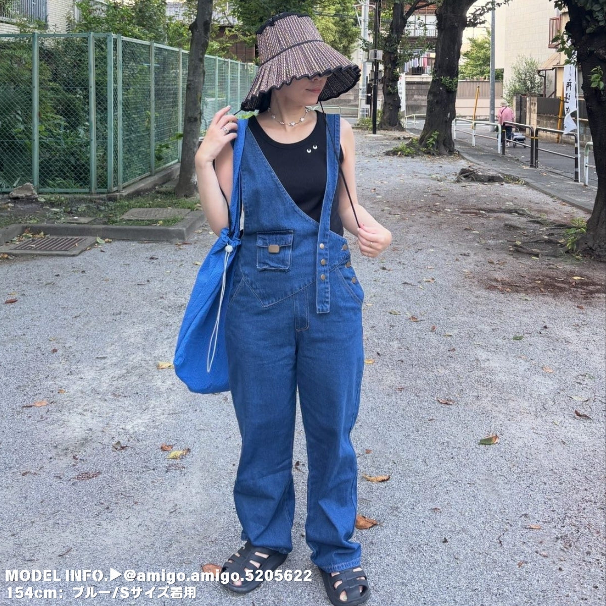 Overalls/アシメショルダーデニムサロペット ST/No.27999