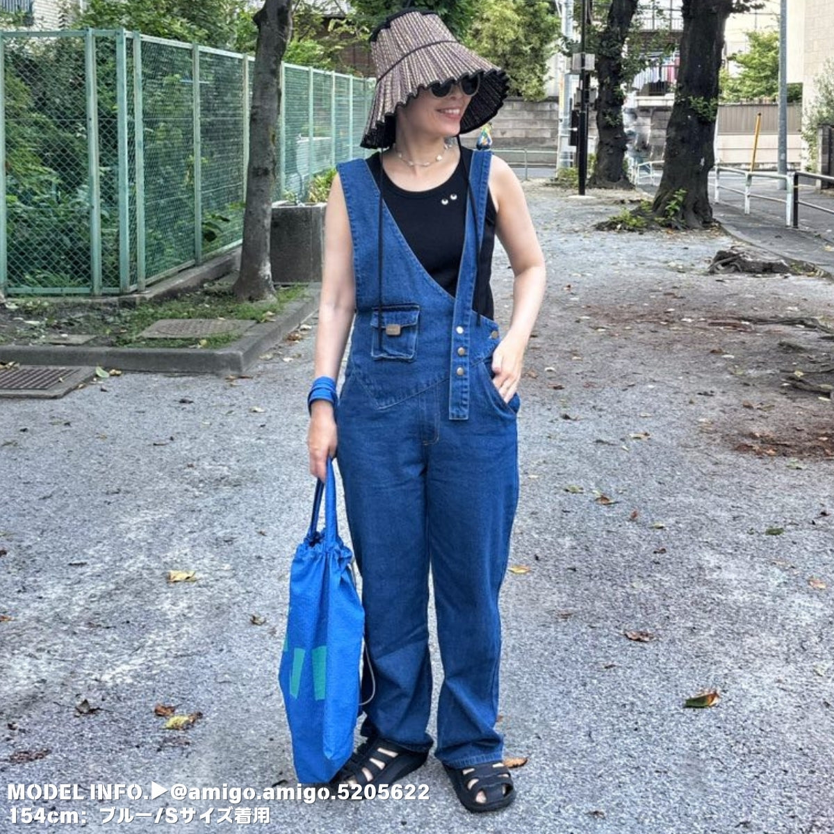 Overalls/アシメショルダーデニムサロペット ST/No.27999