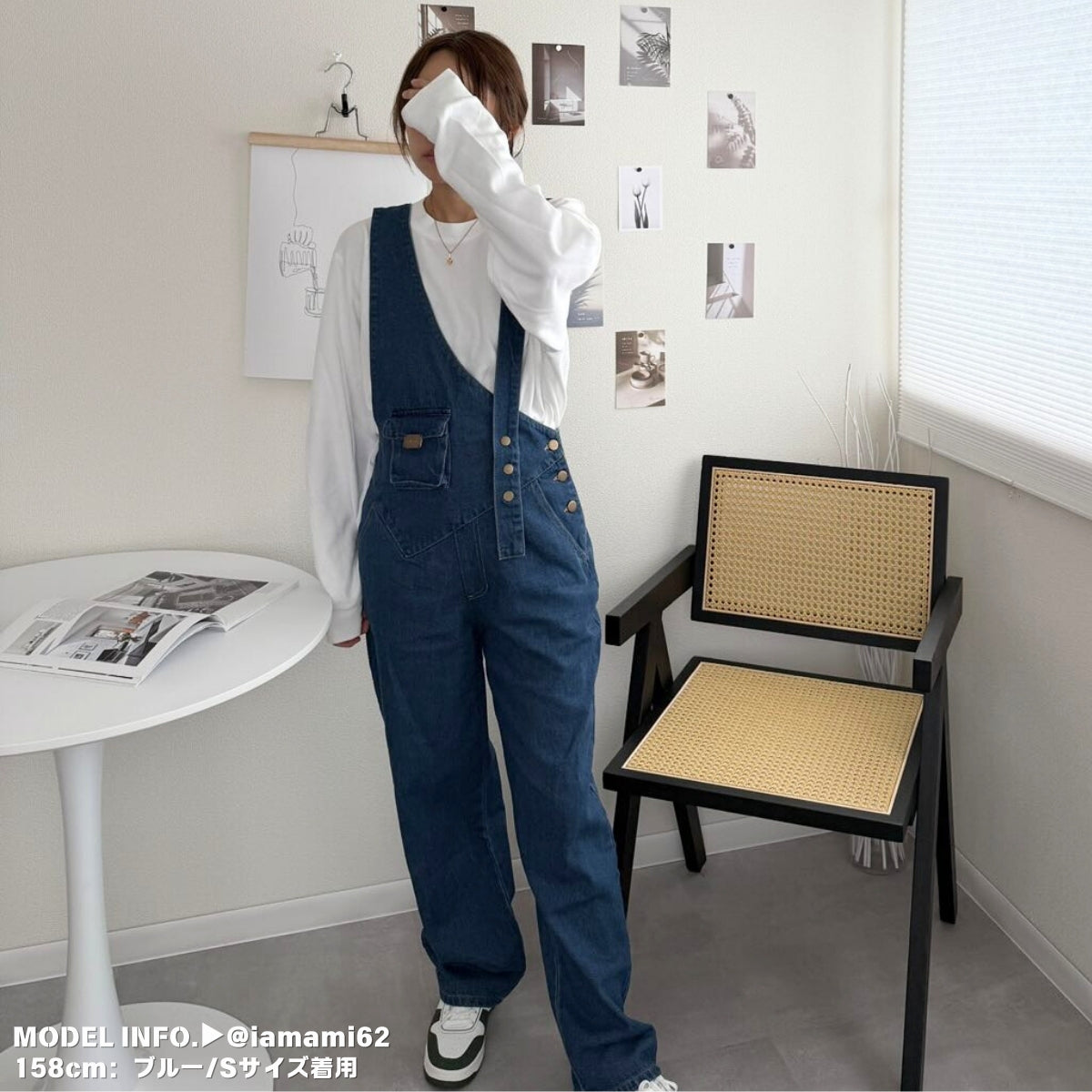 Overalls/アシメショルダーデニムサロペット ST/No.27999