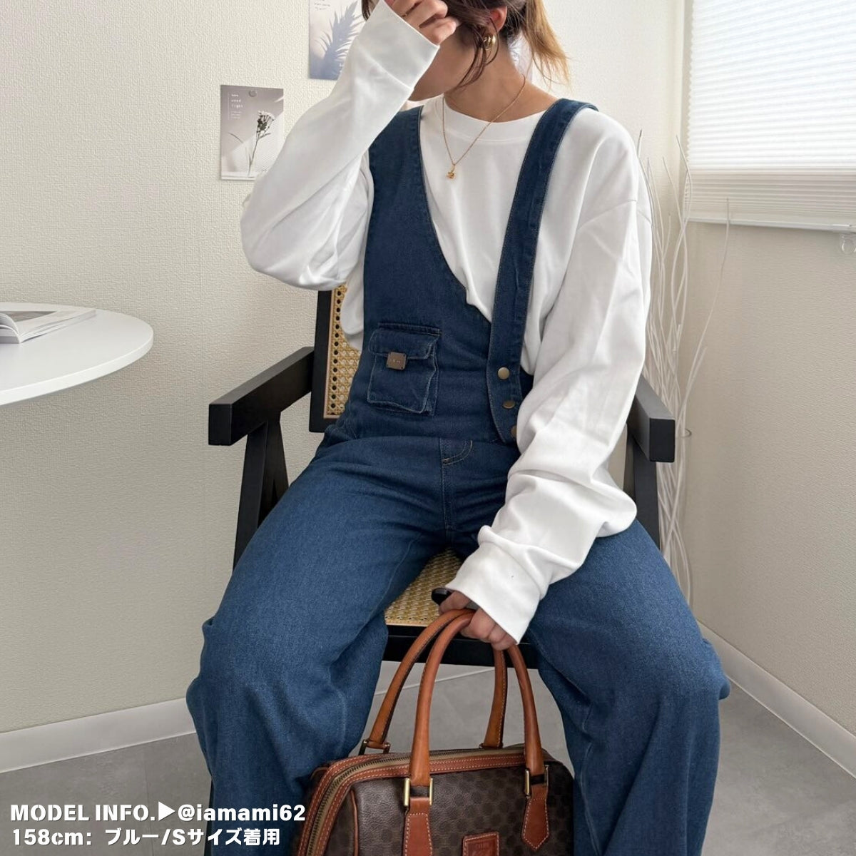 Overalls/アシメショルダーデニムサロペット ST/No.27999