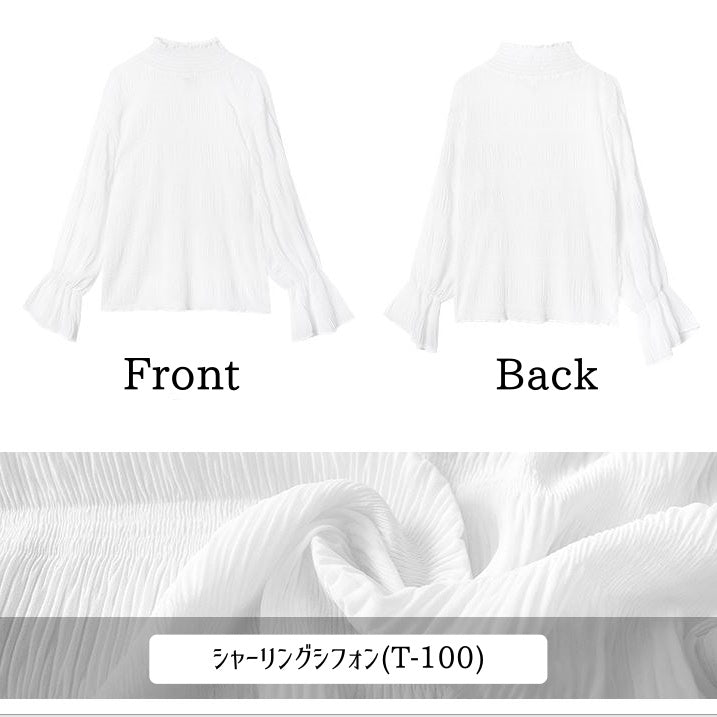 Blouse/ シアーシャーリングシフォンブラウス ST/No.27196