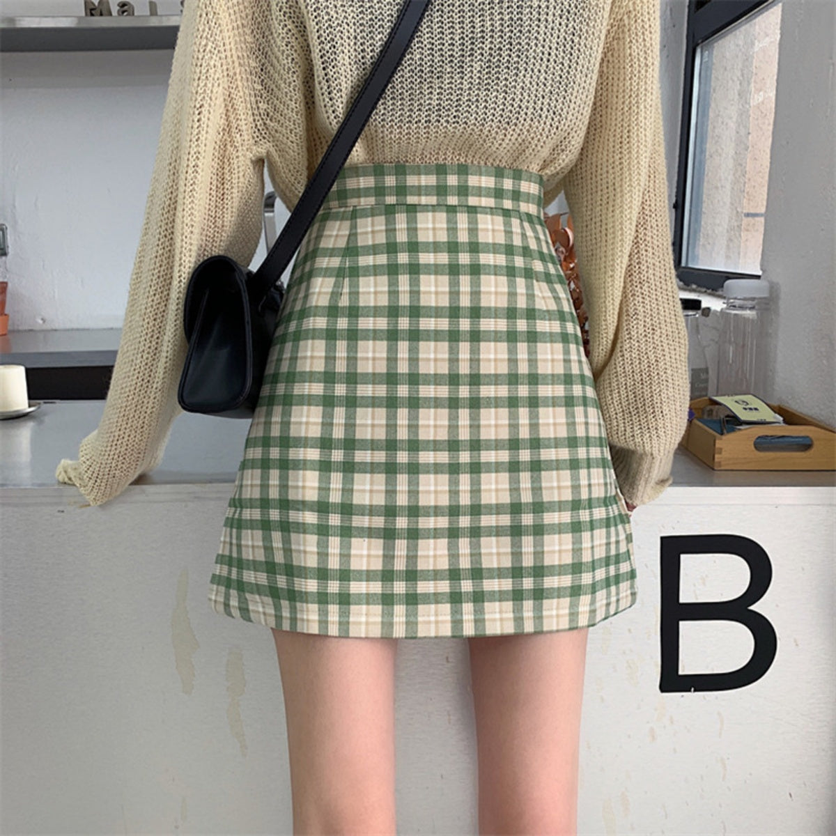 Skirt/ チェック台形スカート ST/No.27230